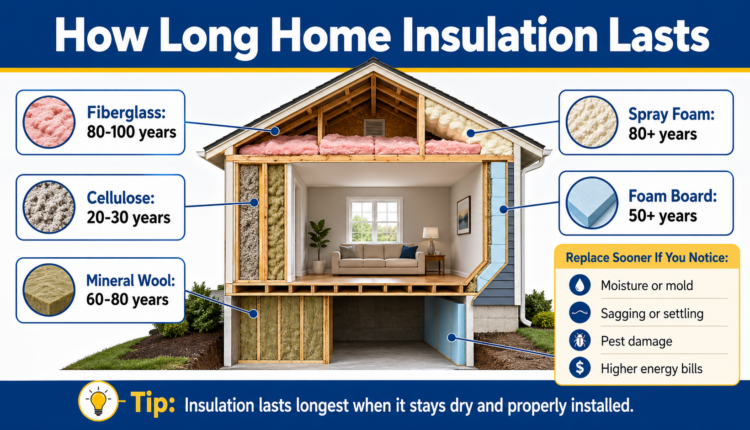 how long home insulation lasts