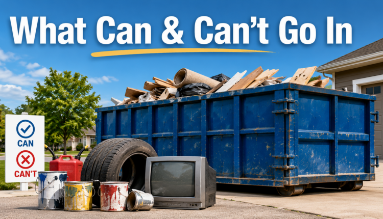 What belongs in the dumpster